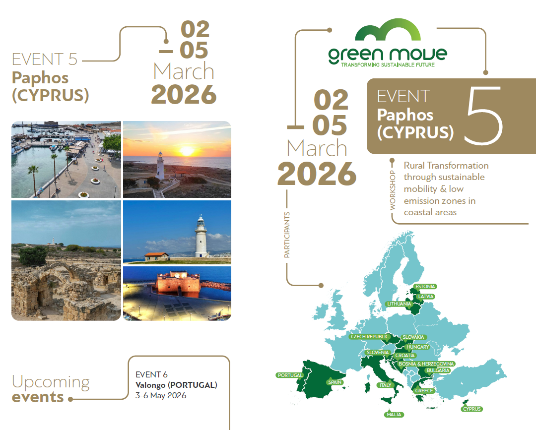 CERV-2024-CITIZENS-TOWN-NT: Green Move 5th meeting will take place in Paphos, Cyprus 2–5 th of March 2026 pilt